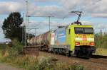 152 005-5 mit KeWa in Porz Wahn am 13.10.2011