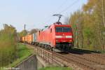 Die 152 006-3 in Hamburg-Moorburg am 04,05,2013