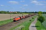 152 123-6 mit dem GC 61126 (Zielitz - Hamburg Hohe Schaar) am 15.05.2015 bei Brahlstorf.

