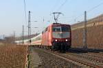 Die 181 213-0 in Winningen (Mosel) am 29,01,11
