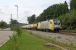 Die ES 64 U2-011 in A�ling (Oberbay) am 04,08,12