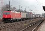 185 595-5 der Crossrail in K�ln West am 11.03.2011