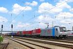 185 697 von TXL stand mit dem transped abfahrbereit   in M�nchen Laim Rbf.