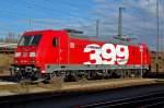 In M�nchen Nord ( Bw ) konnte die neu Beklebte 185 399 abgelichtet werden.