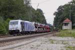 Die Lokomotion 185 663 in A�ling (Oberbay) am 30,07,11 