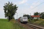 Die Lokomotion 185 663 bei Gro�karolinenfeld am 04,08,12
