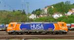 Eine ex-gr�n-silberne in neuem Kleid! 185 613-7 im neuen HUSA-Outfit! Aufgenommen am 05.05.13, in Treuchtlingen.