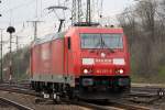 Die 185 257-3 in Gremberg am 09,04,10