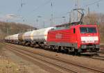 189 086-2 mit Kesselwagen in K�ln West am 15.03.2011