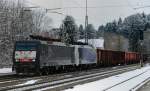 ES 64 F4-086 + 189 907-9, aufgenommen am 20.02.13, in A�ling.