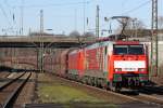 Die 189 065-6 und 189 043-3 mit dem Kohlezug 49367 Rotterdam Maasvlaakte Oost - Oberhausen West in Oberhausen Sterkrade am 06,03,10