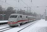 401 508 / 401 008 im verschneiten K�ln Messe/Deutz am 07.12.2012