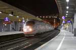 Der ICE3 403 002-9  Hansestadt L�beck  in Wuppertal Hbf am 13.01.2014