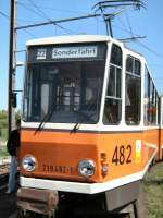 TATRA KT4D Wagen 482 in der Endschleife Frz.Buchholz am 19.4.2009