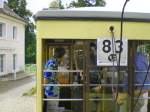 Blick auf den Beiwagen Typ B24 w�hrend der Fahrt von Mahlsdorf nach K�penick,      Berlin  8.