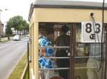 Blick zum Beiwagen B24 w�hrend der Fahrt auf der Mahlsdorfer Strecke, Themenfahrt 8.