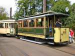 Beiwagen 808 am Schlu� des Dreierzuges in der Schleife Mahlsdorf, Berlin 9.8.2009