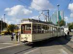 Tw 3802 mit Beiwagen an der Sonderhaltestelle Bh Lichtenberg, 26.9.
