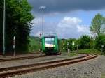 VT 210 (ein CORADIA LINT 27) der vectus Verkehrsgesellschaft mbH f�hrt am 30.05.2010 vom Bf Westerburg/Ww Richtung Hachenburg und Altenkirchen auf der Oberwesterwaldbahn (KBS 461).