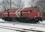 DE 13 der HGK wartet auf den Rangierer in Br�hl Vochem am 28.12.2010