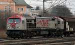 330090 der OHE, aufgenommen am 19.02.11, bei der Durchfahrt durch Treuchtlingen.