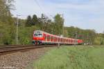 Die 143 292-1 schob die S6 durch Essen Werden am 17.04.2014