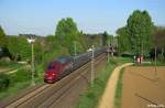 4343 als THA 9484 (Essen Hbf - Paris Nord) am 16.04.2014 bei Mönchengladbach-Lürrip.

