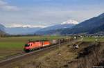 1116 101-7 und 1144 256-5 am 02.04.2013 bei Flaurling.