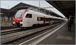 Der neue TILO FLIRT RABe 524 301 (UIC 94 85 2 524 301-0 CH-SBB) auf einer Testfahrt in Lausanne.