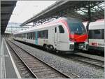 Der Thurbo EVO RABe 531 402-1 mit der etwas erstaunten UIC Anschrift RAB 94 85 0 531 402-1 CH-THB) auf einer Testfahrt in Lausanne.