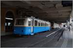 Der Beh 2/4 204 und eine Beh 4/8 warten in Montreux auf ihre nächten Einsätze.