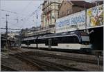 Wochenendruhe für die beiden MOB Alpina Be 4/4 in Montreux.