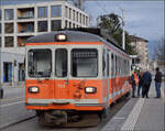 Bierlisi statt Bipperlisi. 

Be 4/4 104 an der Endhaltestelle in Solothurn. Februar 2026.