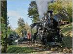 Die BFD HGe 3/4 N° 3 der Blonay-Chamby Bahn rangiert in Chaulin.