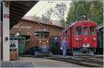 50 Jahre Blonay Chamby - MEGA BERNINA FESTIVAL Der erste Zug des Tages, ja des ganzen Bernina Festivals wird vorbereitet, bzw.