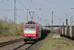 Am 22.04.2021 durchfährt Chemoil-482 011-4 den Bahnhof Duisburg-Rheinhausen