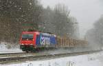 Winterliche Einfahrt in A�ling.