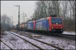 482 027-0 (SBB Cargo) und 482 025-4 (SBB Cargo) in K�ln-Gremberg am 8.2.2013.