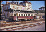 Alte Fahrzeuge auf der Orbe - Chavornay - Bahn: Triebwagen 13 von 1920.