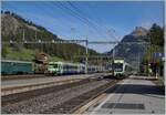 Zum Fahrplanwechsel werden die  Lötschberger  RABe 353 von ihrer namensgebenden Strecke abgezogen und durch Flirt 4 MIKA RABe 528 ersetzt. Da die Lötschberger in Spiez geflügelt werden, kommt auch das Simmental in den Genuss der MIKA Züge, während mangels Zulassung in Italien die Zugläufe Bern - Domodossola in Brig gebrochen werden und ab Brig NINAs zum Einsatz kommen werden. Die frei werden Lötschberger werden in der Folge in anderen Regionen eingesetzt und ersetzen dort RBDe 565/566 Züge, womit dieses in Kandersteg gemachte Bild des einfahrenden RABe 535 116 mit einem weiteren RABe 535 und der abgestellte RBDe 565/566 Pendelzug einen gewisse Symbolik aufweist. 11. Okt. 2022

11. Okt. 2022 
 