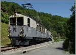 Der ABFe 2/4 N° 10 der Leukerbadbbahn (LLB) erricht in Kürze Blonay.