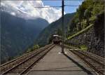 Wildes Gelände rund um die Martigny-Châtelard-Bahn.