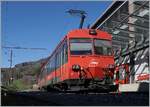 Der BDeh 4/4 17 und der ABt 117 wartet in Altsätten Stadt auf die Abfahrt nach Gais. 

24. März 2021