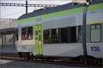 RABe 525 in Huttwil während der Dampftage vor Ort.