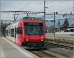 Der Travys (YSteC) GTW 2/6 2000 erreicht Yverdon.
