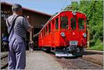 Zur grossen �berraschung zeigte sich am folgenden Tag der frisch revidierte RhB ABe 4/4 I 35 der Blonay Chamby Bahn dann kurz den Betrachtern (und Fotografen) in Chaulin.