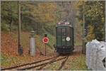 La DER de la Saison / Das Saison Ende der Blonay Chamby Bahn 2025 - Seit einigen Jahren zeigt die Blonay Chamby Bahn zum Saison Ende mit einem verdichteten Fahrplan noch einmal ihre herrlichen Fahrzeuge im Einsatz: Der CGTE Gepäcktriebwagen Fe 4/4 151 Baujahr 1911/ SIG und Siemens & Halske ist für einige Fahrten von Chaulin nach Chamby und zurück eingeteilt und erreicht hier als Zug 15114 Chaulin Bifurcation. 

25. Oktober 2025