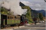 Der SEG C4 171 und die G 2x 2/2 1054 verbreiten Süddeutsche Nebenbahnschmalspurromantik bei der Blonay Chamby Bahn.