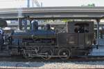 Lok-1 der Dampfbahn Bern steht am 18 Mai 2025 in Konolfingen.