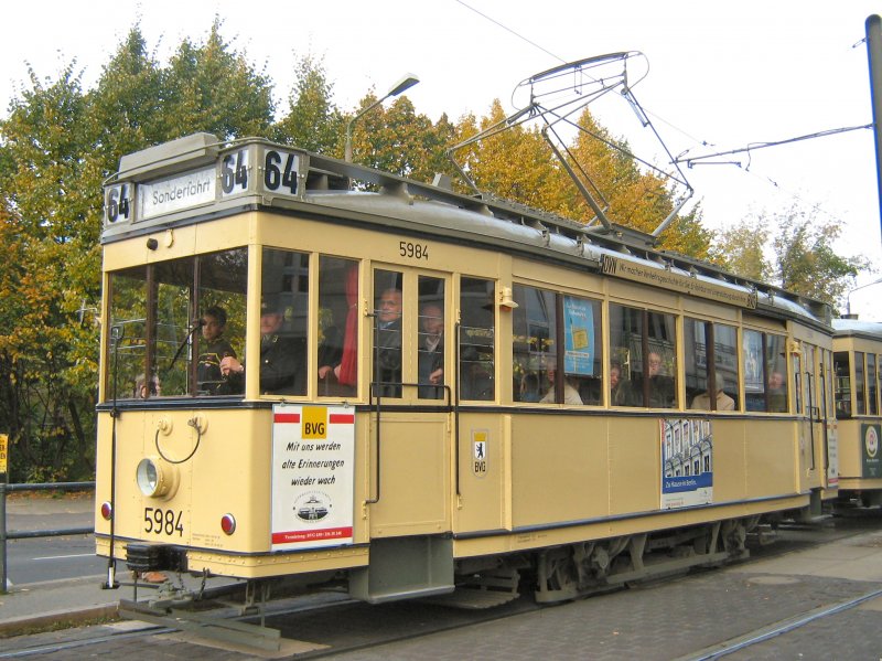 Tw 5984 in Berlin, Am Steinberg - Themenfahrt 12.10.2008